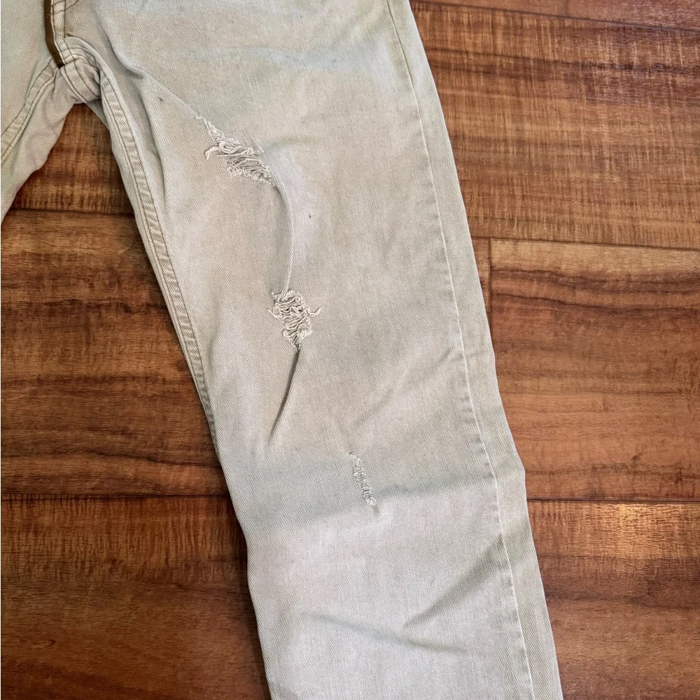 Just Cavalli Men's Beige Distressed Jeans - Picture 6 of 9